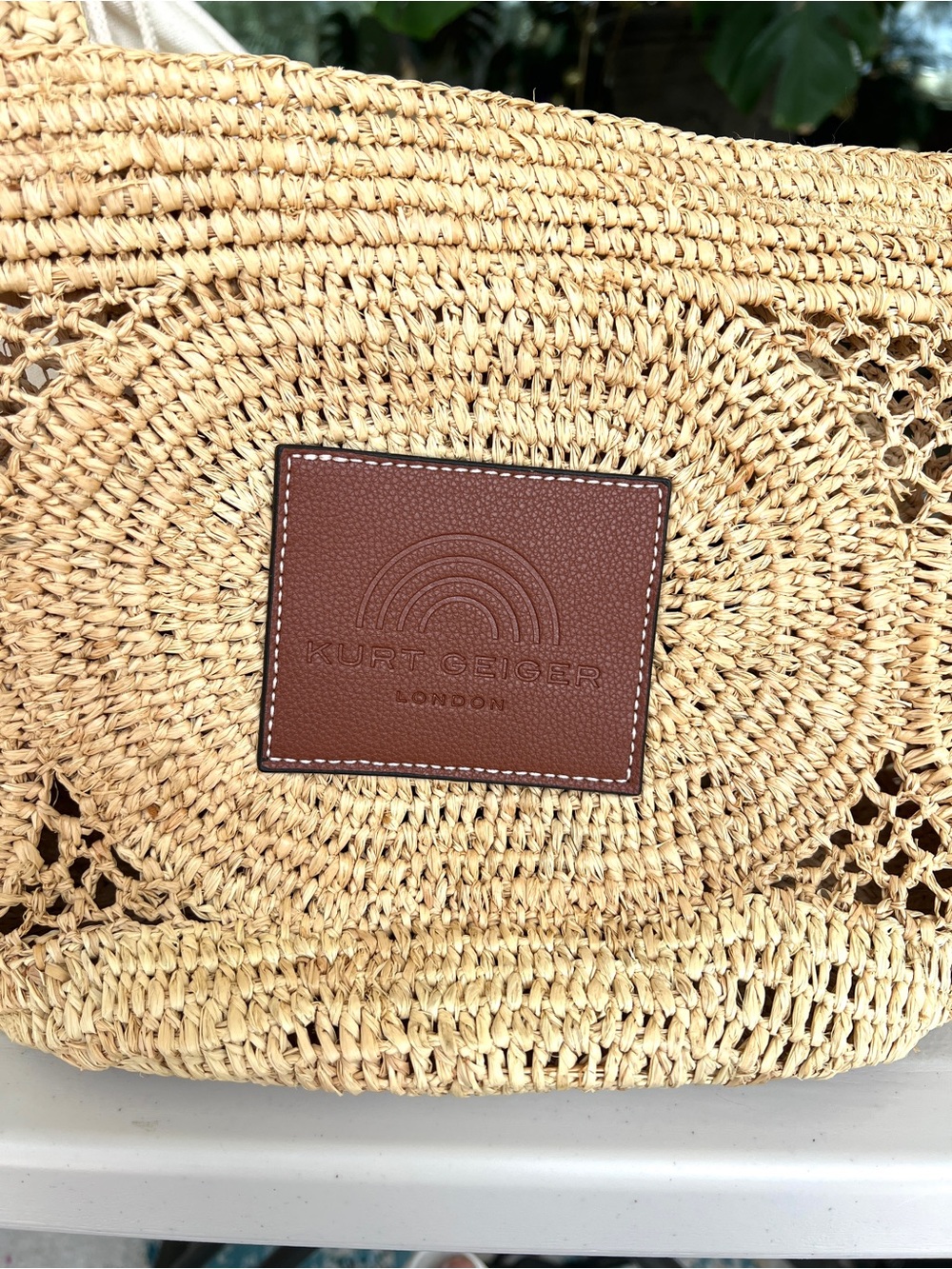 KURT GEIGER Raffia Evil Eye Basket tote beige natural NWT - Picture 17 of 17